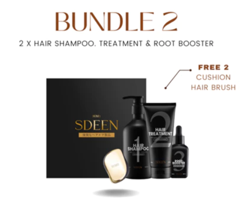 SDEEN Hair Care Treatment Bundle 2 (Free x2 Air Cushion Hair Brush)
