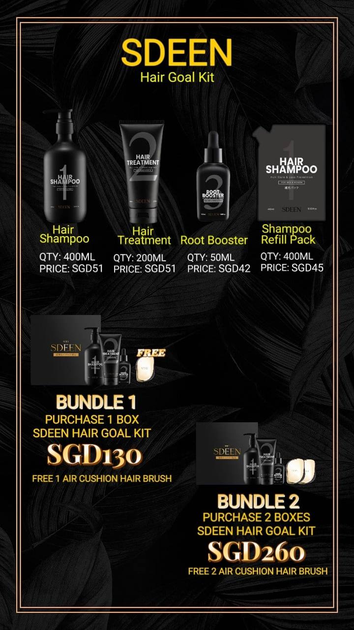 SDEEN Hair Care Treatment Bundle 2 (Free x2 Air Cushion Hair Brush)